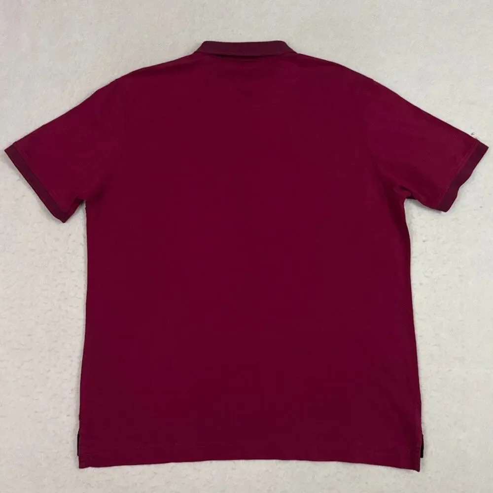 Robert Graham Polo Shirt Mens XL Fuchsia Skull Rose Classic Fit Short Sleeve